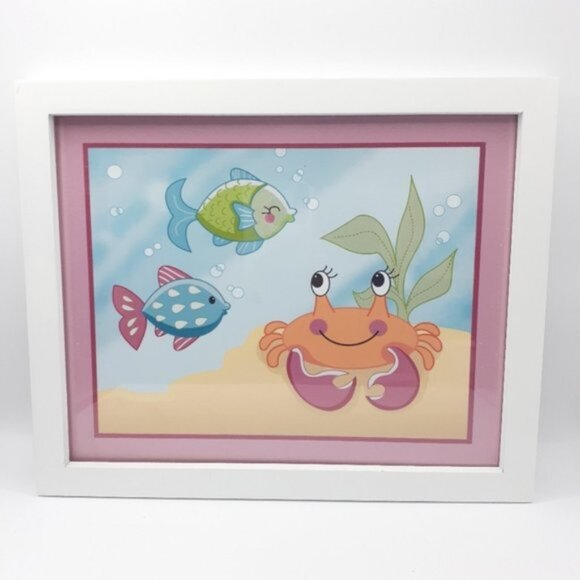 Little Big Studios “Under the Sea” Framed Nursery Art | Set of 4 | 8.5" x 11" - Picture 2 of 6